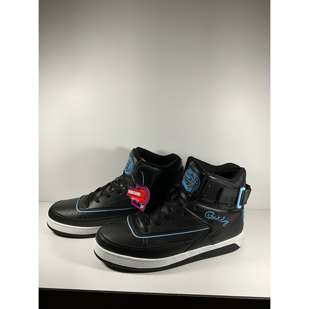 Ewing Athletics Rebound Mens Basketball Shoes Black Blue High Top 1RBE003-438 13